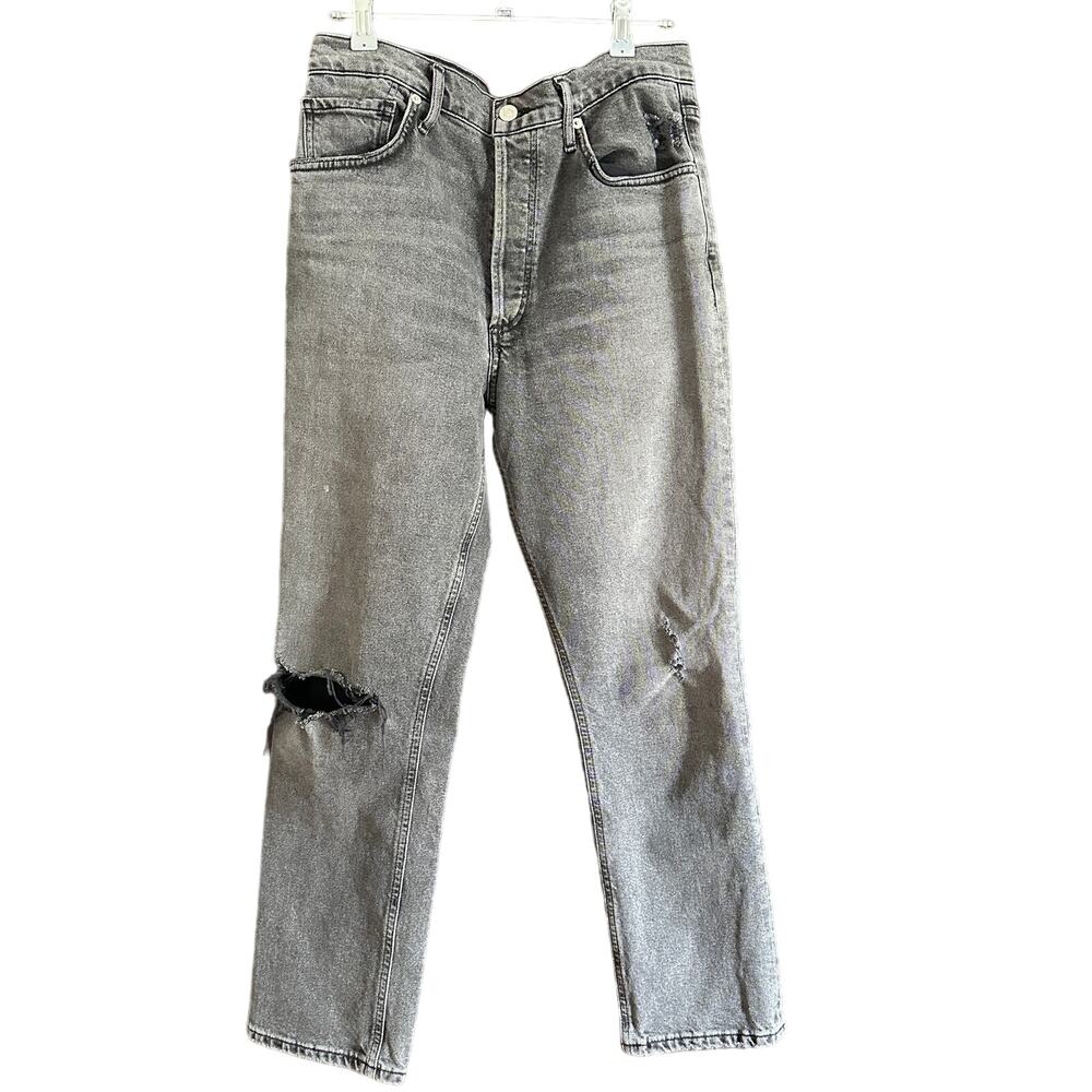 CITIZENS of HUMANITY | Jolene High Rise Vintage Straight Gray Distressed Size 29